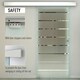 image 3 of HOMCOM 90cm Sliding Glass Door Set Frosted Stripe w/ Handle Living Room Office 