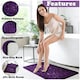 image 2 of VELVETIO 2Pc Pebble Bath Mat Set Memory Foam Bathroom Toilet Rugs Purple