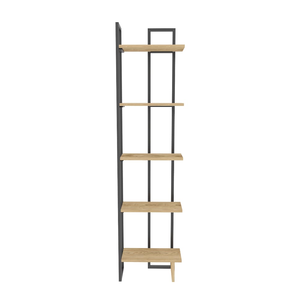image 1 of Decorotika Alice 180 cm 5-tier Metal Frame  Corner Bookshelf  - 45 cm W x 19.6 cm D x 180 cm H
