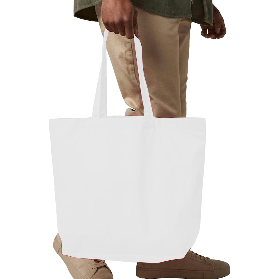 image 1 of Westford Mill Premium Cotton Maxi Tote Bag (Pack of 2) - White - One Size White