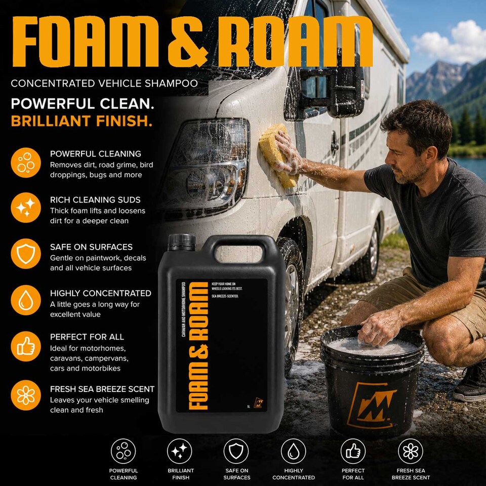 image 1 of Foam & Roam - Caravan & Motorhome Shampoo - 1L