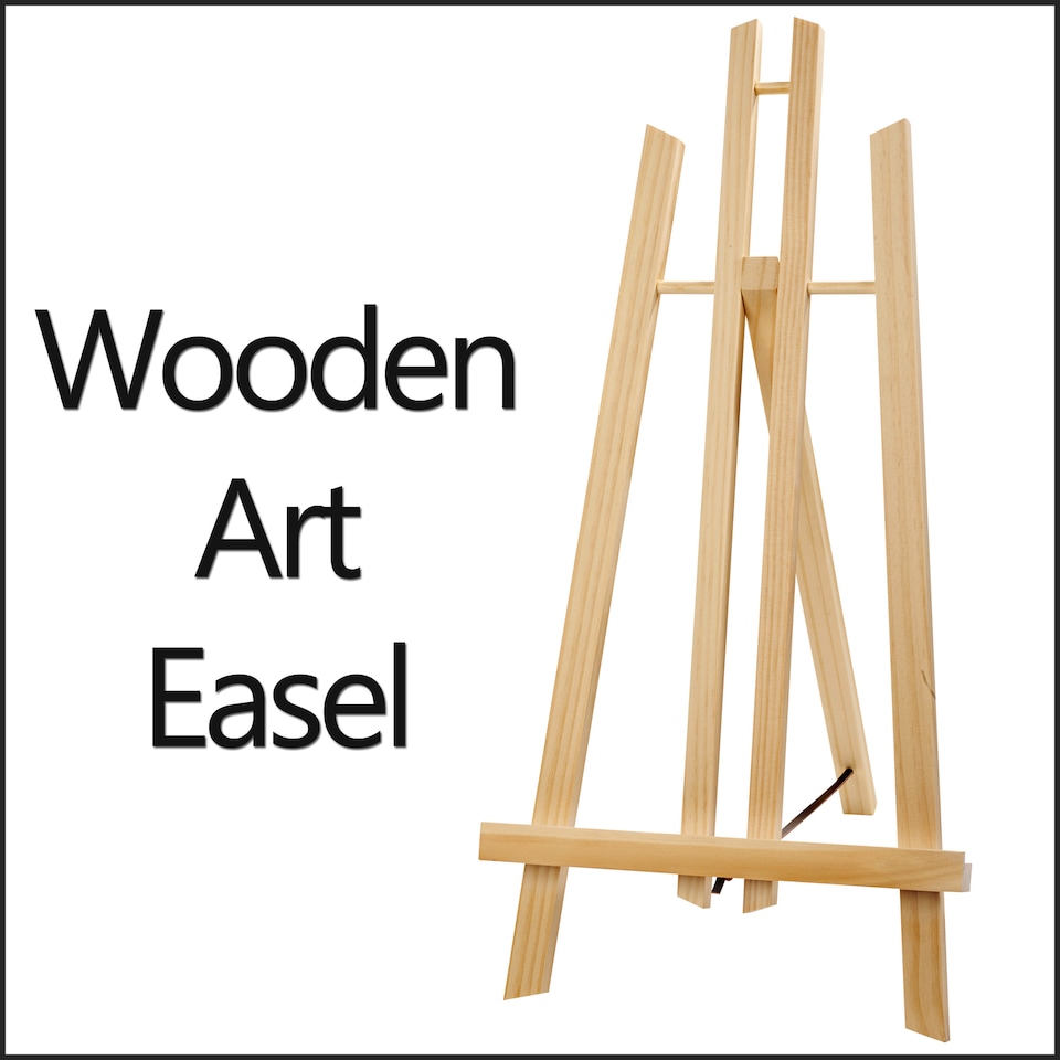 image 1 of Wooden Table Tripod Artist Easel Painting Display Portable Adjustable Folding