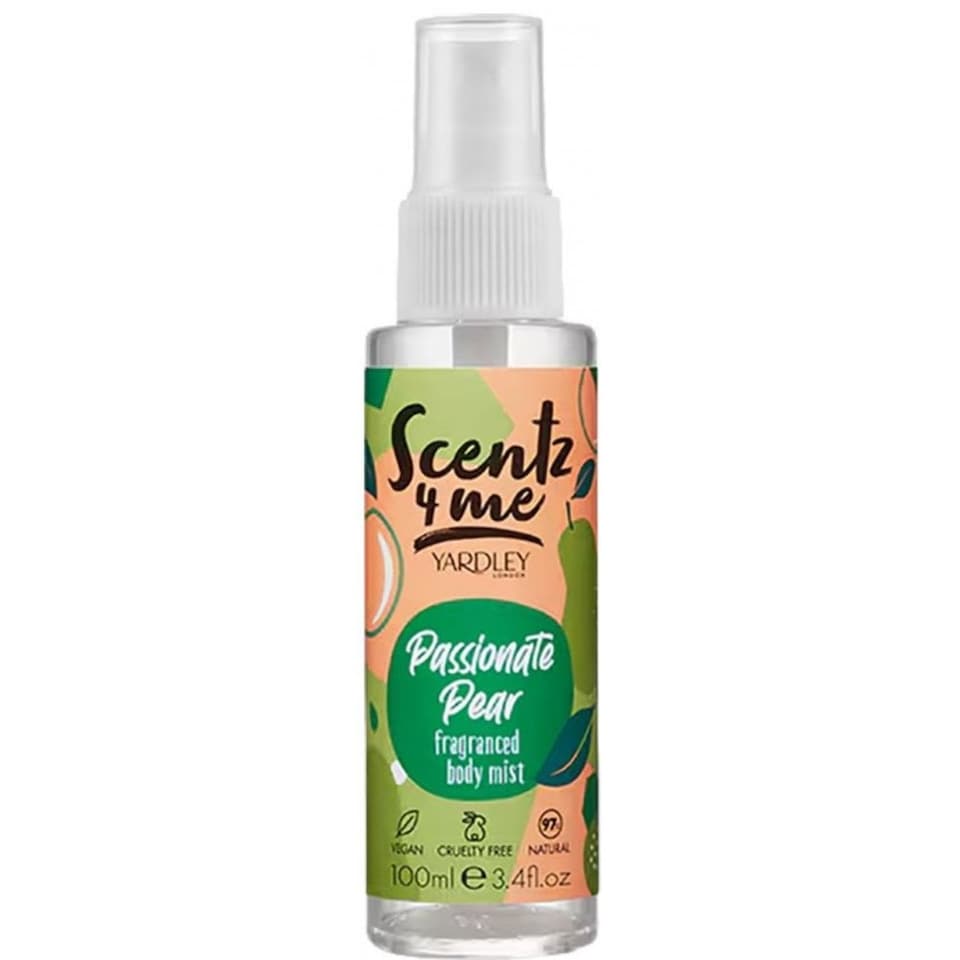 image 1 of Yardley Scentz 4 Me Passionate Pear Fragranced Body Mist 100ml