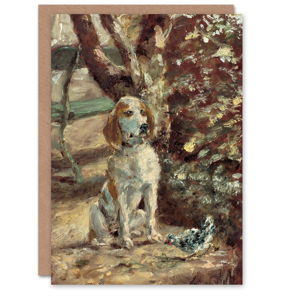 image 1 of Toulouse Lautrec Art Card The Artists Dog Fleche
