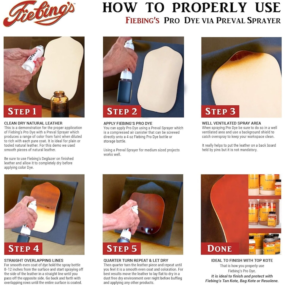 image 1 of Fiebing's Pro Dye - Professional Oil-Based Leather Colour Dyes 4oz | Brown | Dark Brown