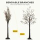 image 5 of HOMCOM 5ft Artificial Tree with Warm White LED Lights, Baby Breath Flowers