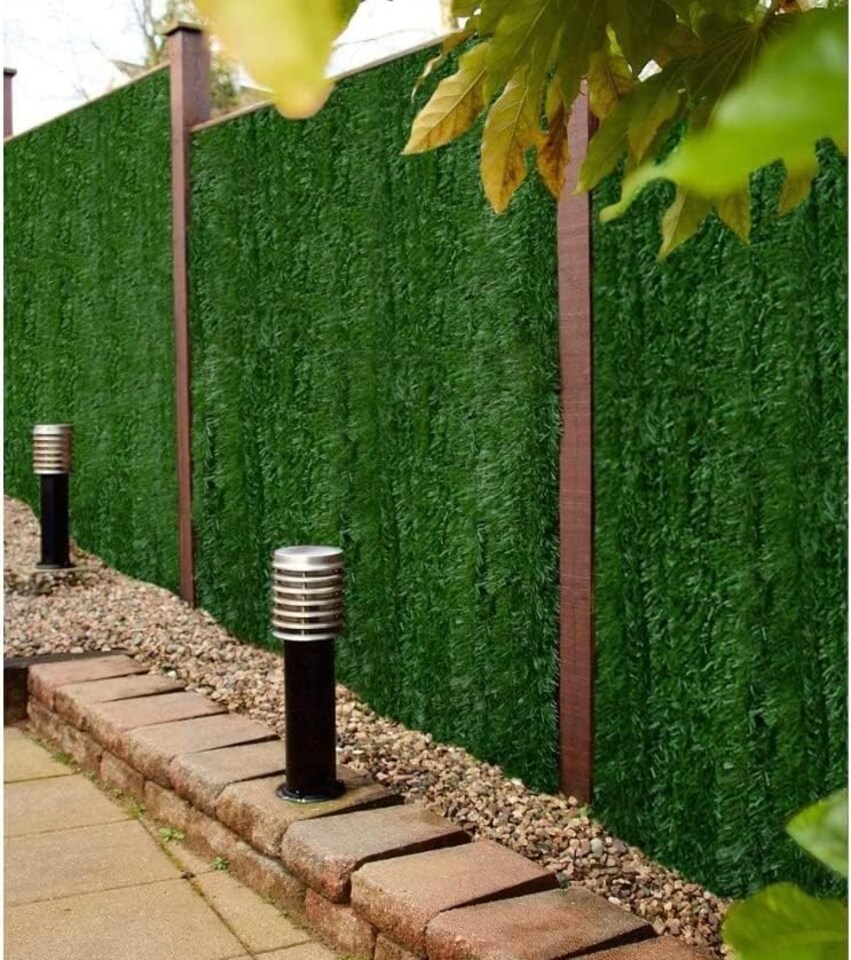 image 1 of Best Artificial 3m x 1m Conifer Leaf Screening Hedging Wall Garden Fence Landscaping | Green | 1