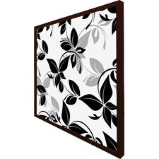 Black & white floral (Picture Frame) Brown | L