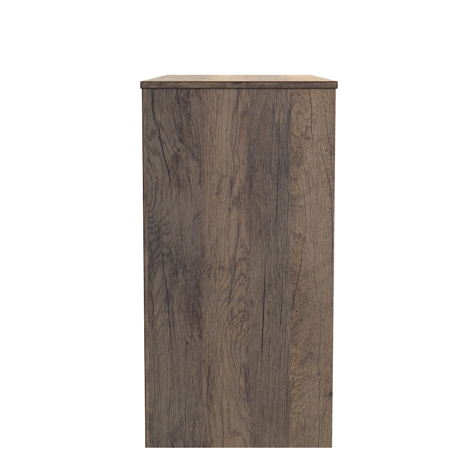 image 1 of Denver 3 Drawer Vanity in White Matt & Vintage Oak (Ready Assembled) | White | White Matt & Vintage Oak