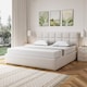 image 5 of Richwood Fabric 180cm Superking Ottoman Bed Frame with Storage - Beige