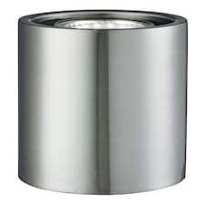 Small and Contemporary Satin Chrome LED Table-Floor Lamp Uplighter | Silver