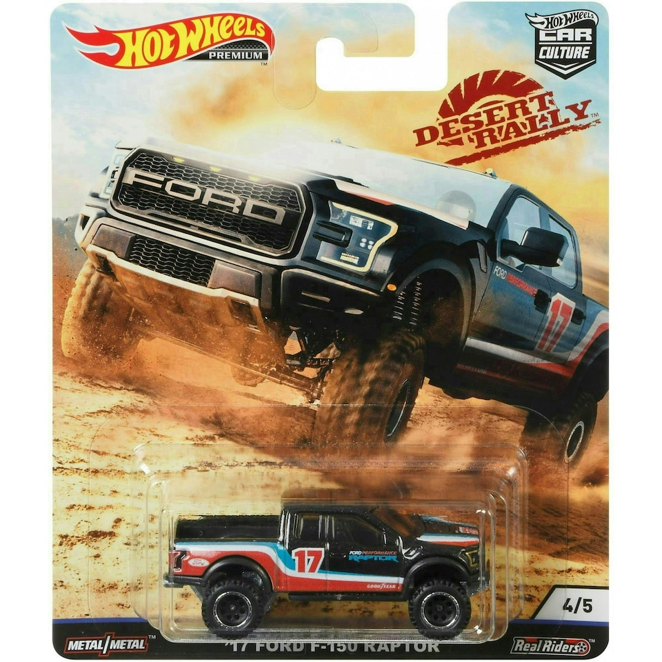 image 1 of Hot Wheels Premium Car Culture '17 Ford F-150 Raptor 1:64 Scale Die-Cast Vehicle