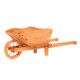 image 1 of Garden Wooden Wheelbarrow Flower Planter Ornamental Plant Pot | Brown
