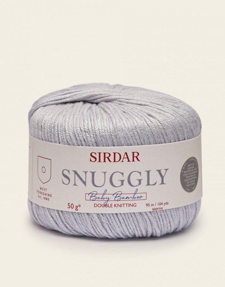 Sirdar Grey Snuggly Baby Bamboo DK Yarn (Value Pack 10 x 50g Balls) For Crochet, Knitting - 95m per ball