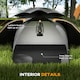 image 4 of Outsunny Camping Tent Dome Tent with Removable Rainfly for 1-2 Man, Grey