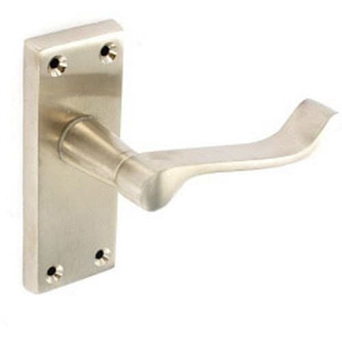 Securit Brushed Nickel Scroll Latch Handles (1 Pair) - Silver - One Size