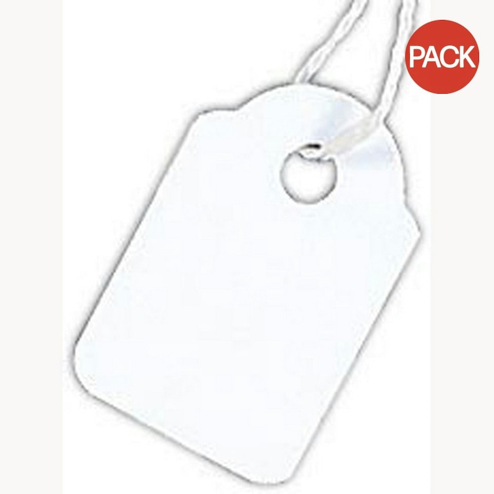 image 1 of County Stationery Strung Tags Pack Of 10 - White - One Size