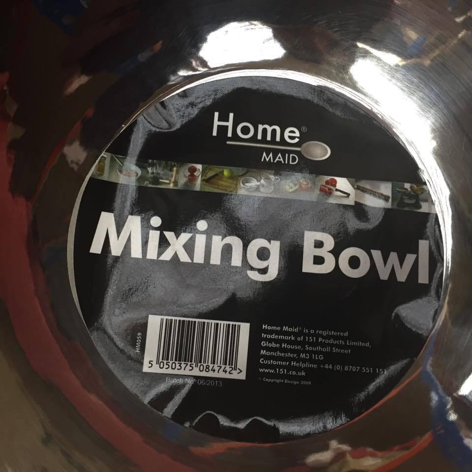 image 1 of HOMEMAID SILVER METAL 10" WIDE MIXING BOWL CP250P