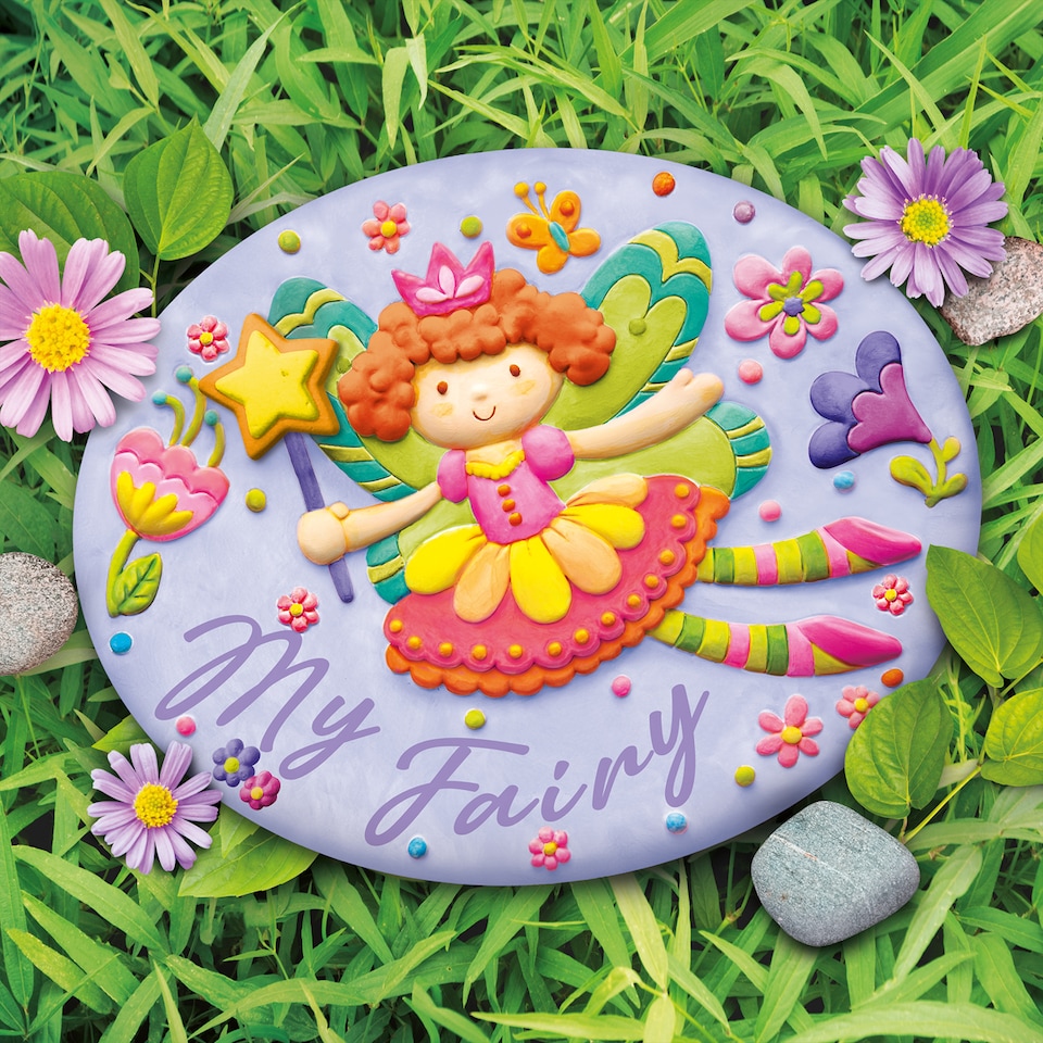 image 1 of KidzMaker - Paint Your Own Terracotta Fairy Garden Stone