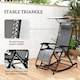 image 5 of Outsunny Folding Recliner Chair Outdoor Lounge Rocker Zero-Gravity Seat, Grey