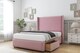 image 4 of Sloomy Stratford Pink Plush Divan Bed Base 2 Drawers Foot-End With 54 Inch Wingback Headboard & 12 Inch Matching Footboard | Pink | Pink | Super King | 1