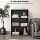 image 5 of HOMCOM Cubic Cabinet Bookcase Storage Shelves for Home Office, Black