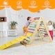 image 6 of COSTWAY Wooden Foldable Triangle Climber Step Training Ladder Pikler Toddler With Ramp