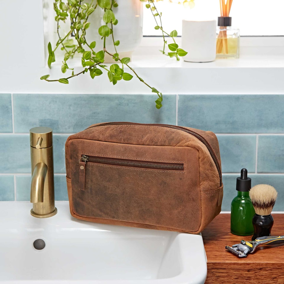 image 1 of Buffalo Leather Wash Bag