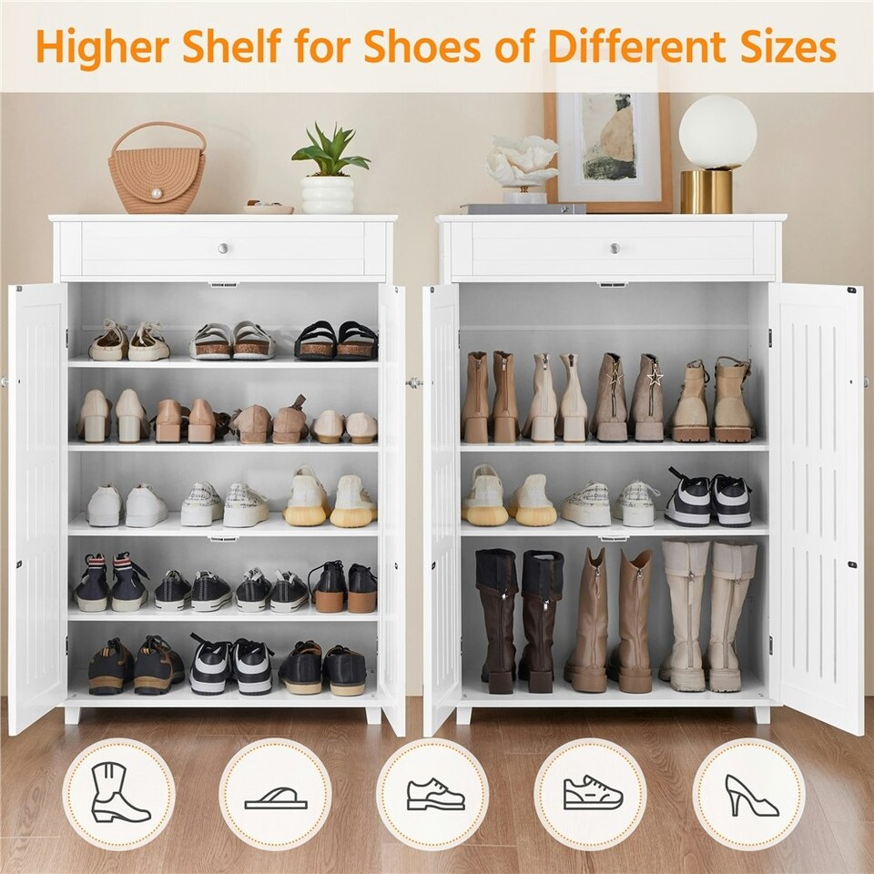 image 1 of Yaheetech 5-Tier & 1 Drawer Shoe Storage Cabinet