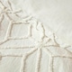 image 4 of Homescapes White Diamond Cotton Tufted Duvet Cover Set - Super King White | Super King