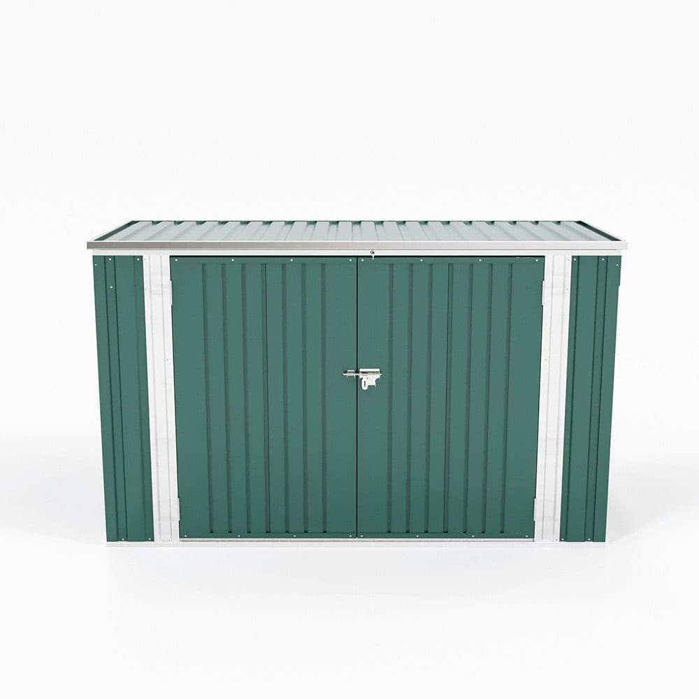 Living and Home Heavy Duty Steel Bicycle Storage Shed - Dark Green