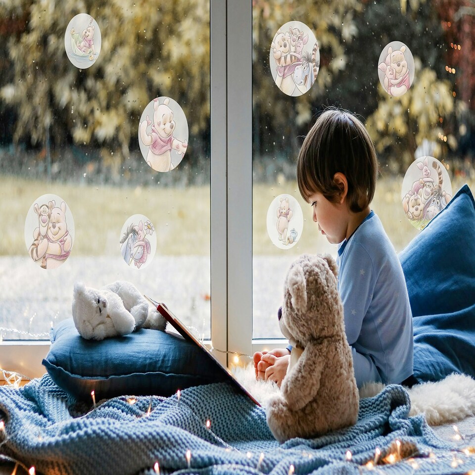 image 1 of Disney Winnie the Pooh Woodland Self-Adhesive Wall Stickers