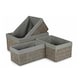 image 1 of Set of 4 Grey Paper Rope Storage Basket with Grey Cotton Lining | Grey | Grey | Not provided