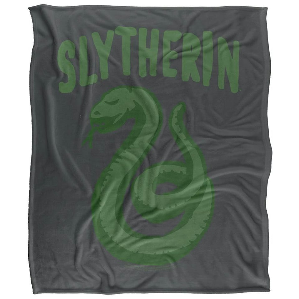 image 1 of Harry Potter Slytherin Doodle Blanket - Multicoloured - One Size