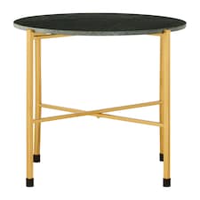 Luxurious Design Large Green Marble Top Side Table, Modern Table For Livingroom, Functional Bedside Table Green