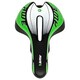 image 2 of AWE Adult Unisex MTB/Race Bike Green/Black/White Gel Saddle With Chromo Rails