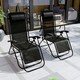 image 4 of Garden Vida Set of 2 Zero Gravity Chairs - Black