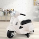 image 6 of COSTWAY Licensed Vespa Kids Ride on Motorcycle 6V White