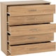 image 2 of Dakota 5 Drawer Chest Brown | Oak Effect