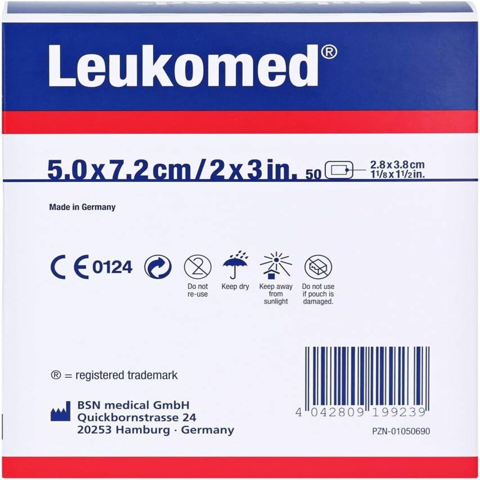 image 1 of Leukomed Dressing 7.2cm x 5cm Pack of 50