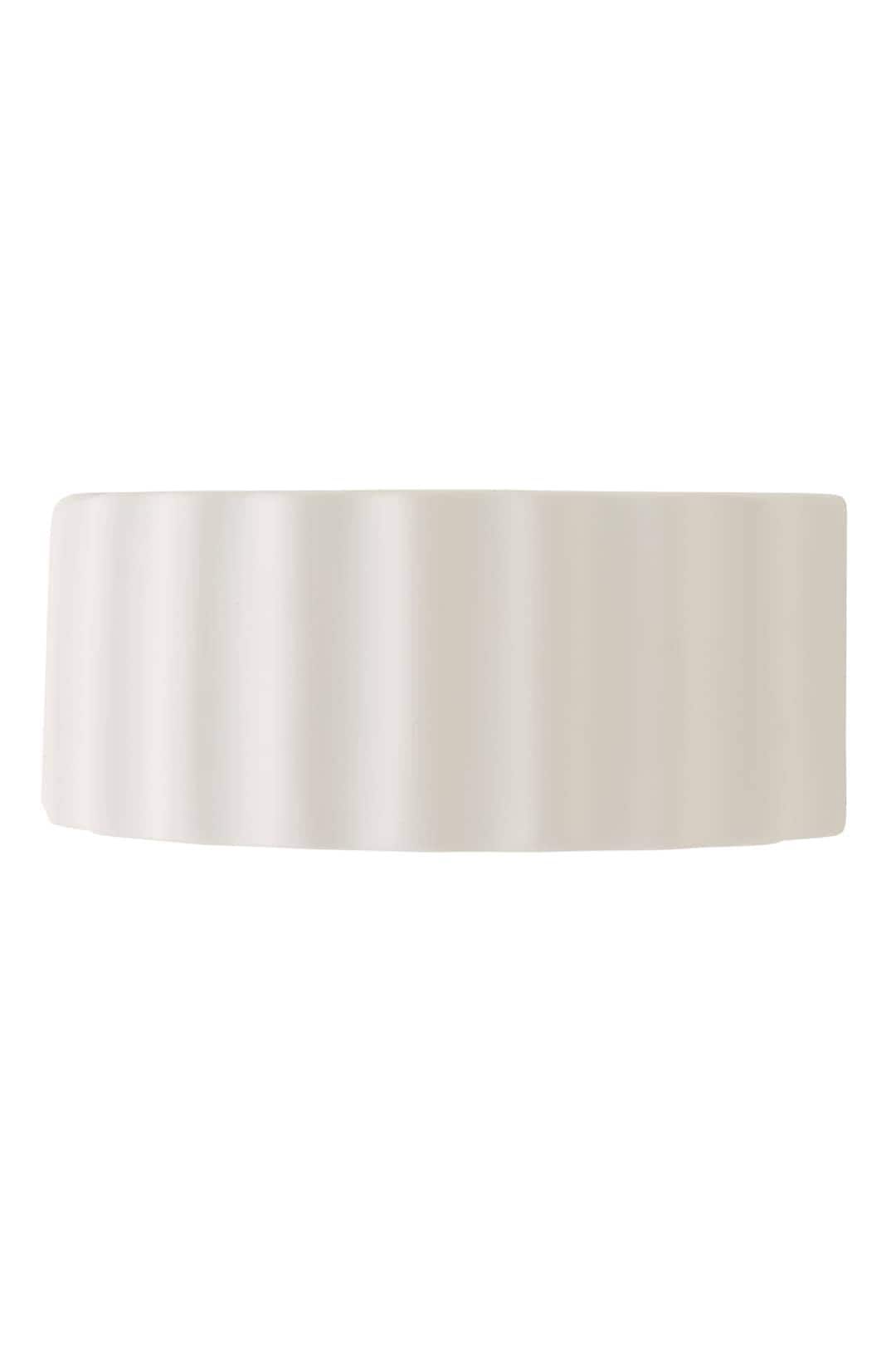 ValueLights Pablo Curved Ribbed Ceramic Flush Wall Sconce Light in Nude