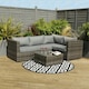 image 2 of Charles Bentley Diamond Pattern Lightweight Waterproof Indoor/Patio Round Rug