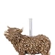 image 4 of Angus - Highland Cow Table Lamp With Oatmeal Linen Shade | Brown | Large | 1