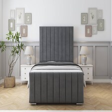 Sloomy California Armour Coniston Bed Frame With Mattress With 50" Upholstered Headboard 4'6 Double