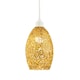 image 2 of Industrial and Contemporary Twisted Wire Mesh Metal Light Shade in Shiny Gold