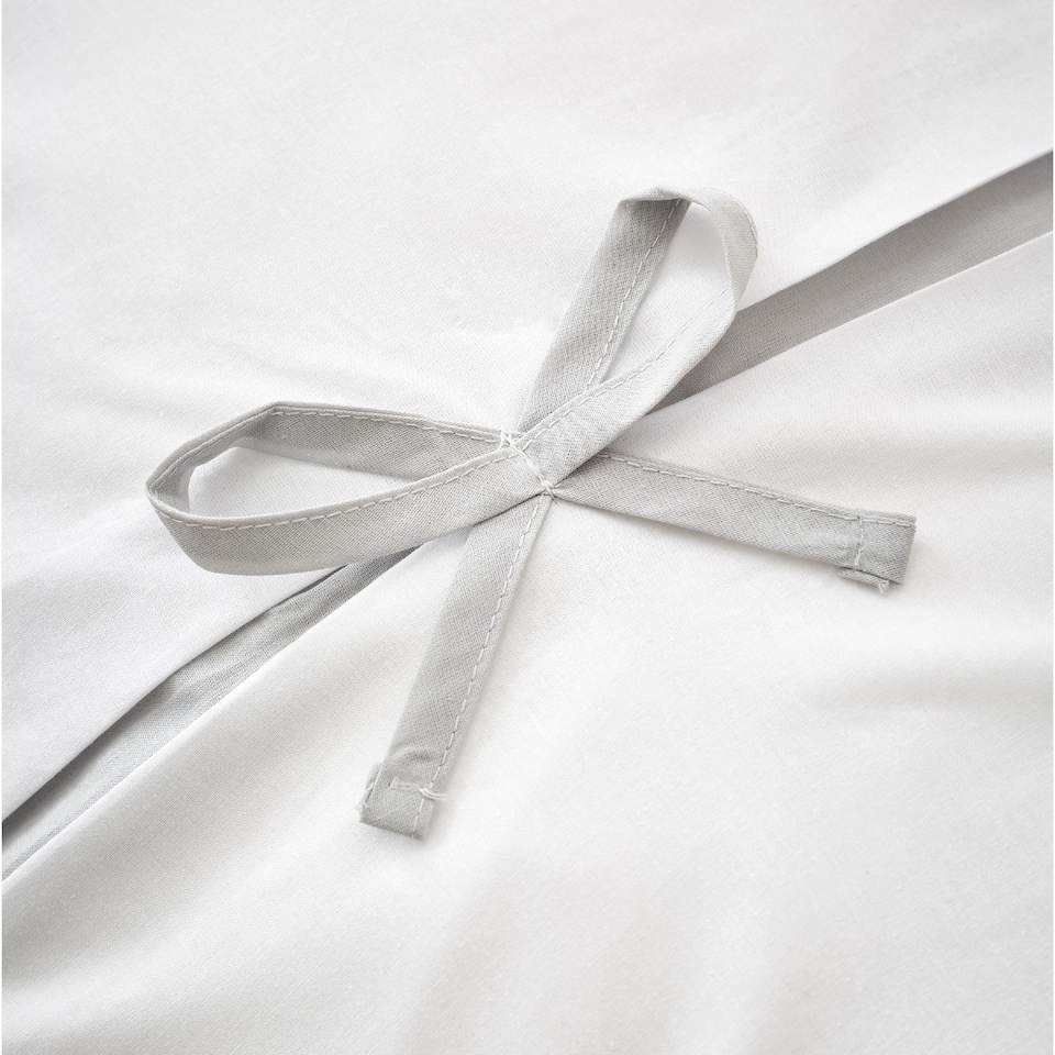 image 1 of Milo Bow Duvet Cover Set | White