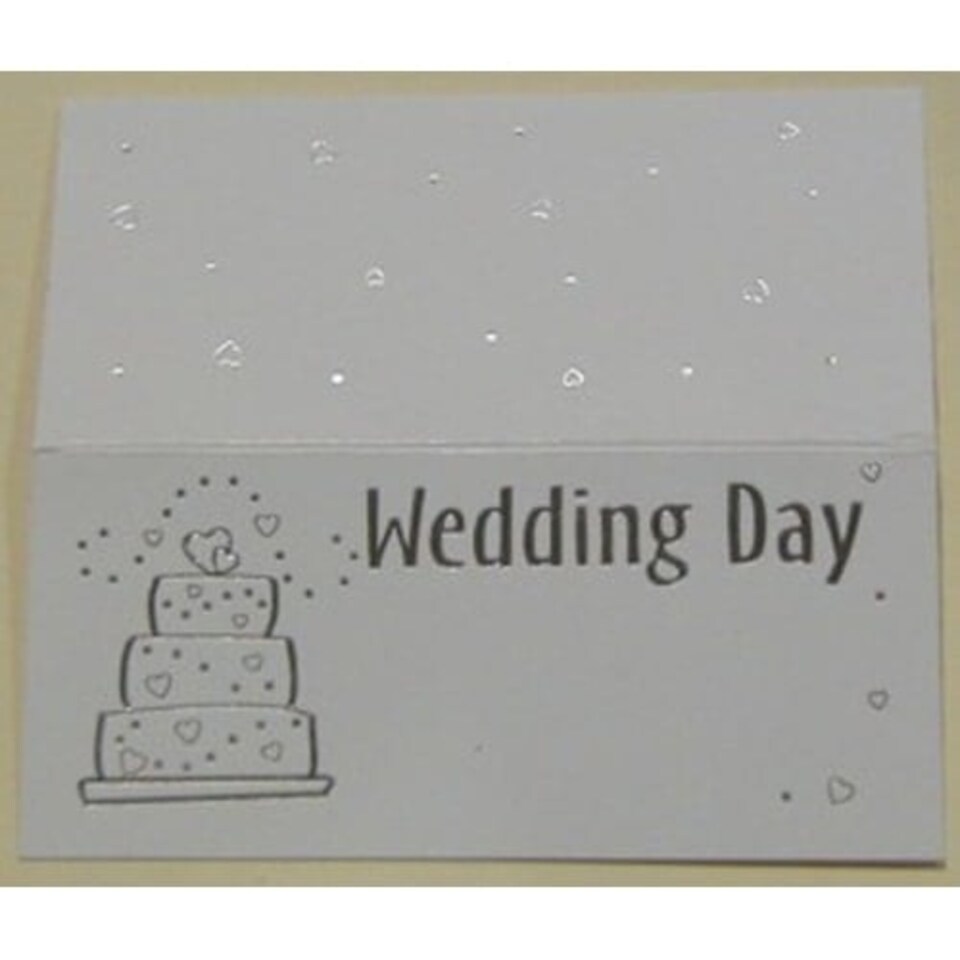 Wedding Cake White Place Cards - Pack of 10
