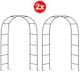 image 1 of 2X 2.4m Metal Garden Arch Heavy Duty Trellis Tubular Rose Climbing Plants Archway | Green | 2