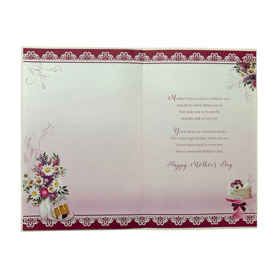 image 1 of With Love to My Wife Floral Design Keepsake Mother's Day Boxed Card