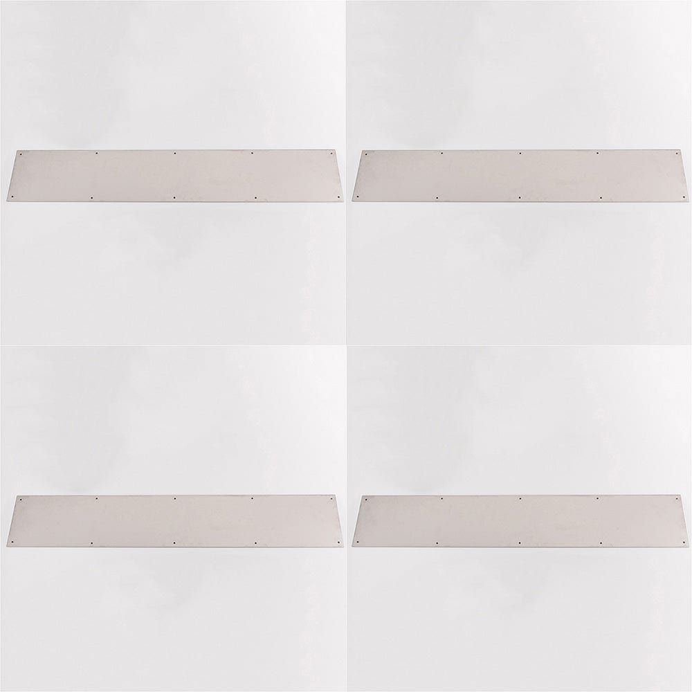 4 PACK - 805mm x 150mm Plain Door Kickplate - Satin Stainless Steel Kick Plate Protector